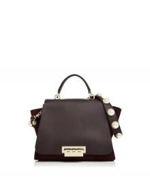 ZAC Zac Posen Eartha Iconic Faux-Pearl Strap Leather Suede Satchel at Bloomingdales